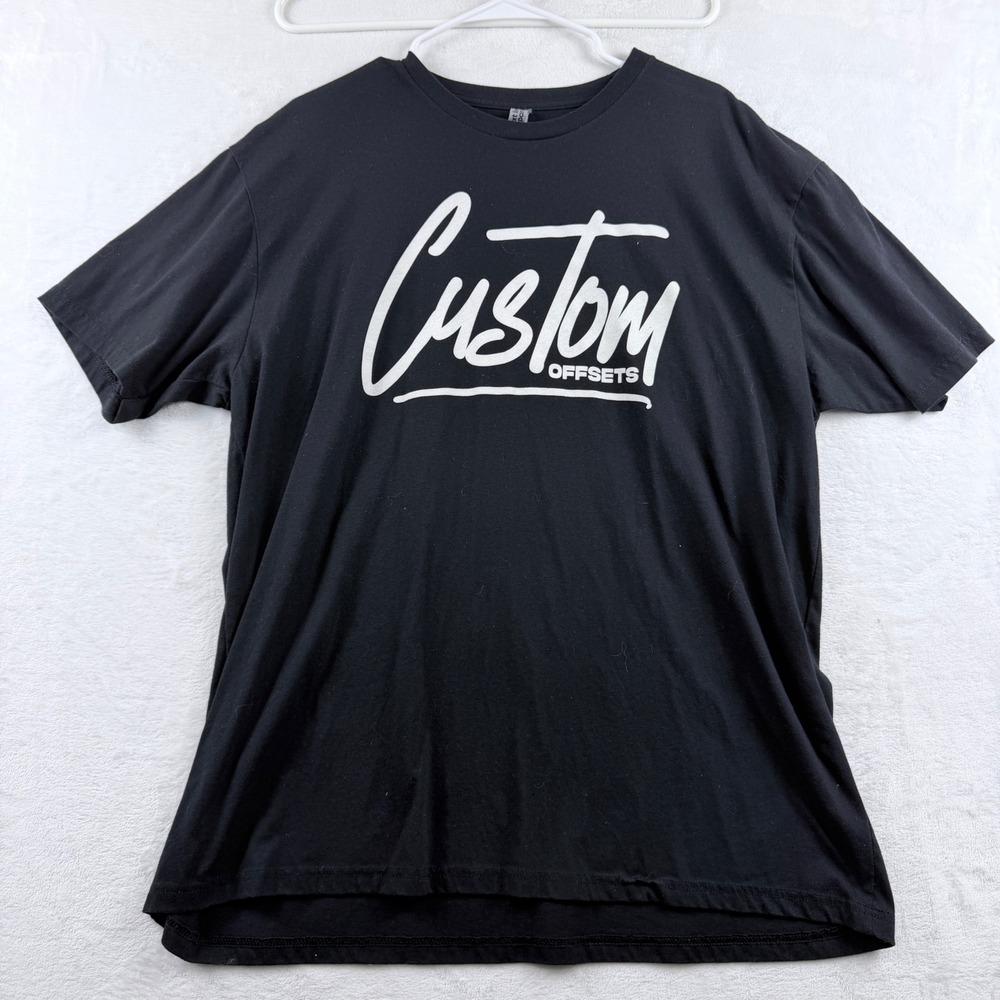 Custom Offsets Black Logo Graphic T Shirt Mens 2XL Car Enthusiast